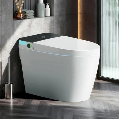 Smart Toilet with Tankless Bidet WashFlush, Heat Seat, Warm Wash/Dryer