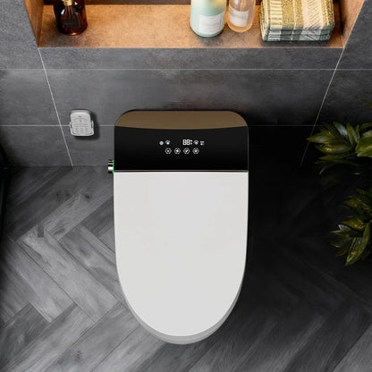 Smart Toilet with Tankless Bidet WashFlush, Heat Seat, Warm Wash/Dryer