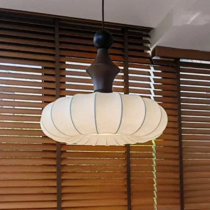 Japanese Style Silk LED Pendant Lights Living Dining Room Kitchen Food Tables Bedroom Nordic Chandelier Home Decor Light Fixture