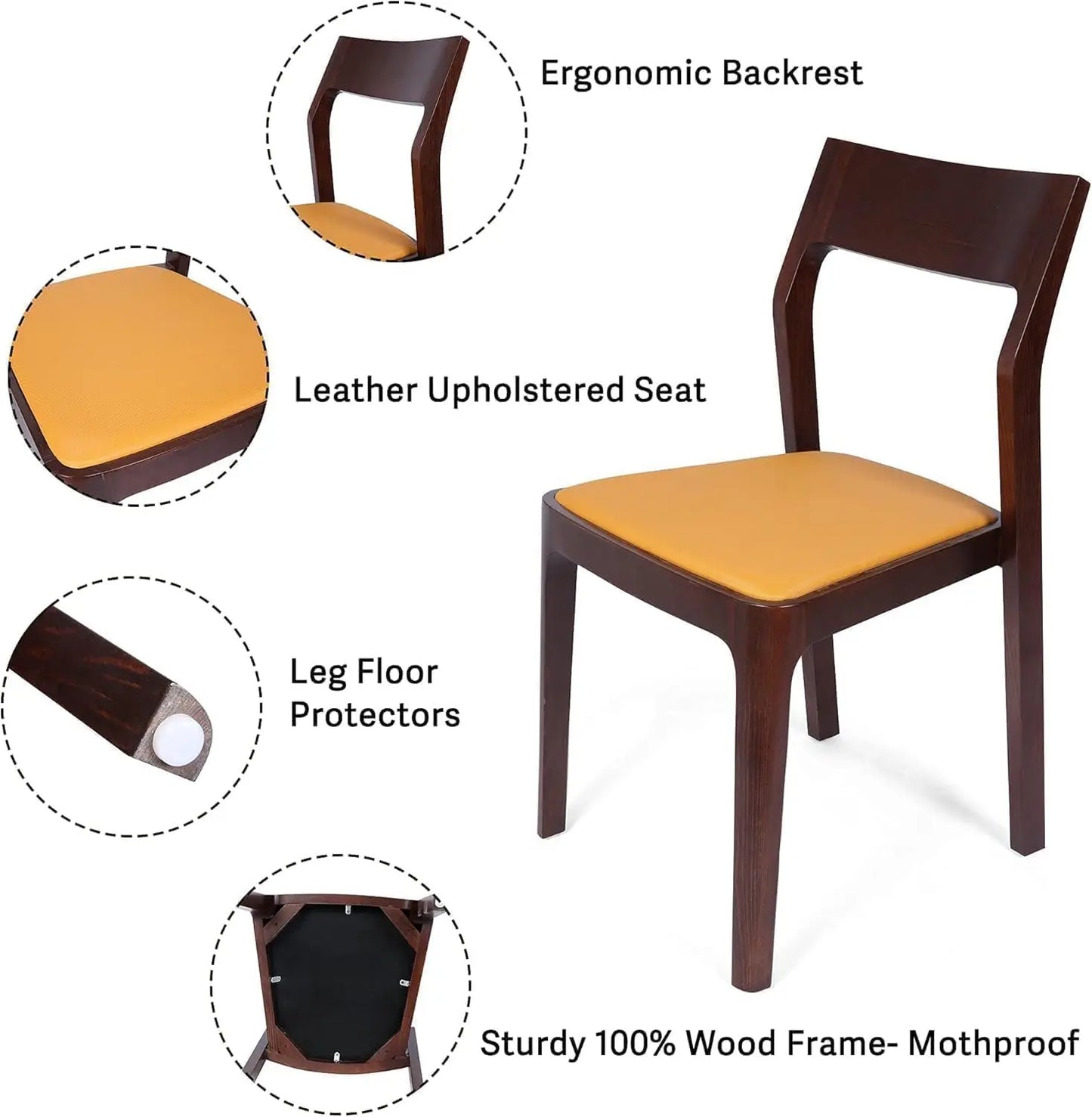 Fully Assembled Kitchen Dining Chairs Set of 2