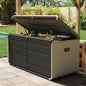 200 Gallon Resin Deck Box, Waterproof amp UVResistant Outdoor Large Storage Box Lockable Storage Bin for Patio Cushions Pool Su