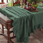 100% Cotton Table Cloth Washable Tablecloth for Wedding Party Dining Banquet Decoration Luxuriou Table Cover Flounce Stitching