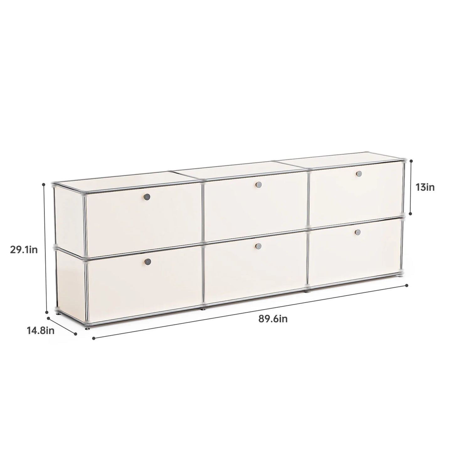 Modern Storage Cabinet Stainless Metal Organizer TV Stand