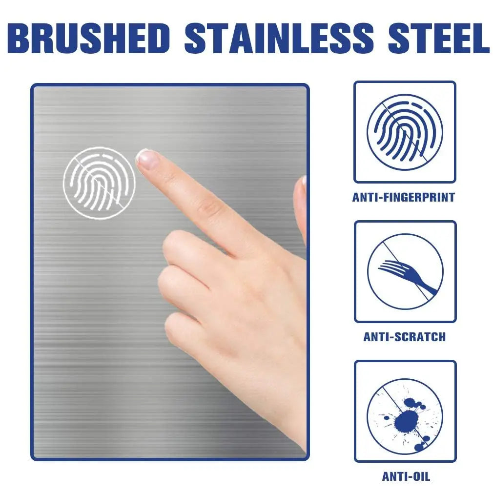 Automatic Touchless 13-Gallon Stainless Steel Trash Can with Odor Control, Modern Oval Design for Kitchen Bathroom Office