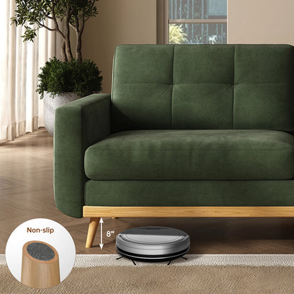 67.7-inch Mid-Century Modern Loveseat Sofa with Wooden Legs