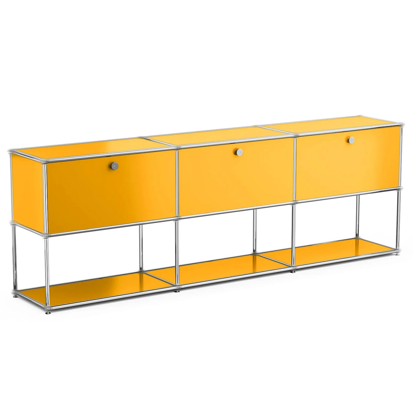 Modern Storage Cabinet Stainless Metal Organizer TV Stand