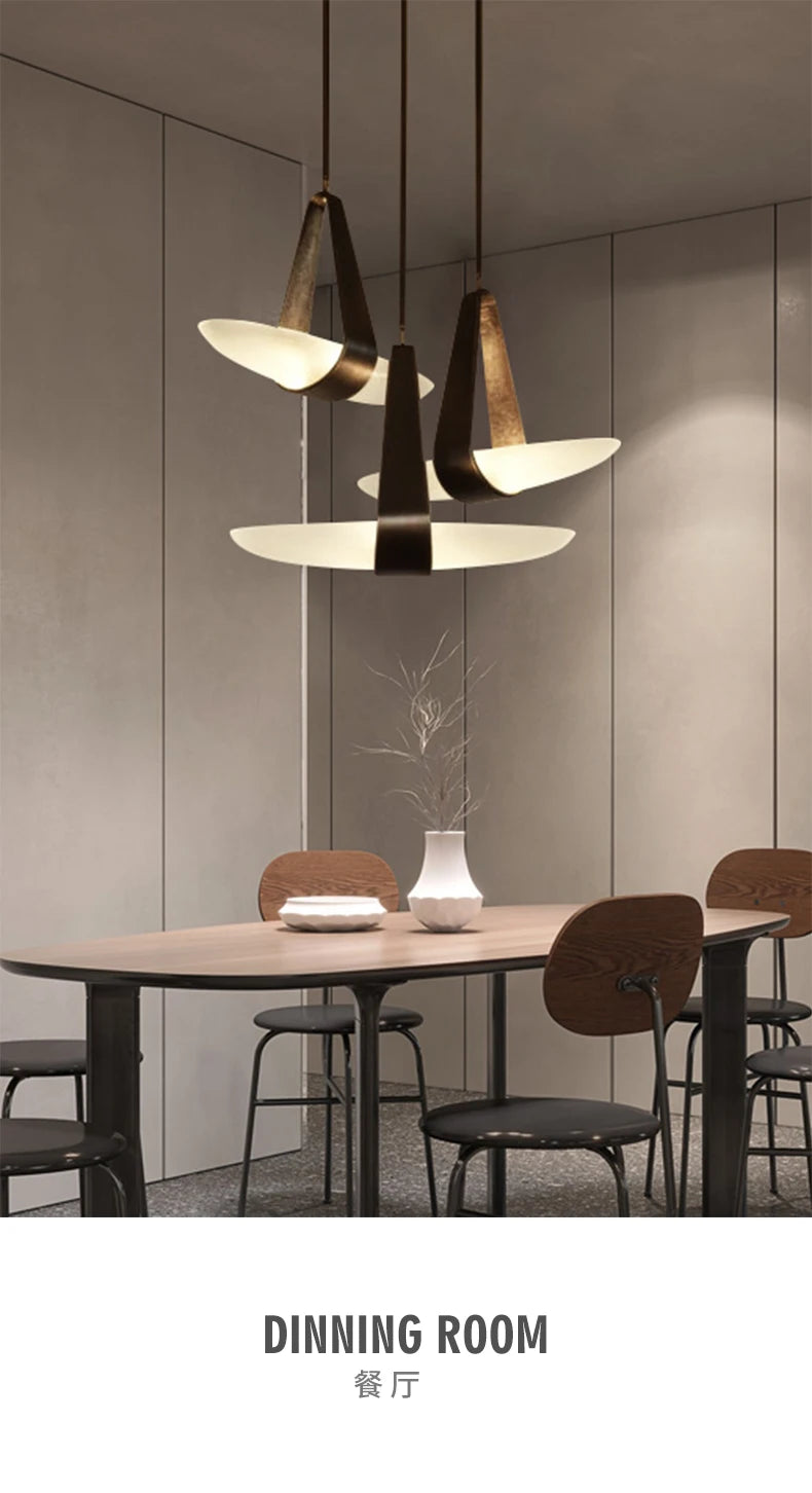 Nordic Designer Leather LED Chandelier Kitchen Coffee Tables Dining Room Bedroom Bedside Bar Art Pendant Lights Home Decor Lamps
