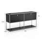 Modern Storage Cabinet Stainless Metal Organizer TV Stand