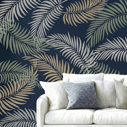 Large Tropical Leaf Templates Fern Leaf Wall Stencil Canvas Home Decor Reusable Living Room For Wall, Floor, Furniture, Fabric