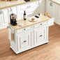 60" Mobile Kitchen Islands Rolling Trolleys Kitchen Island Table