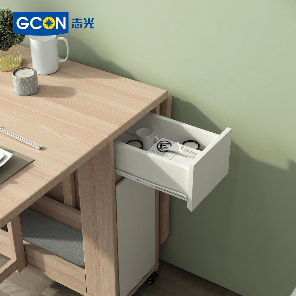 Folding Dining Table, Space Saving Kitchen Set Foldable Dinning Room Furniture