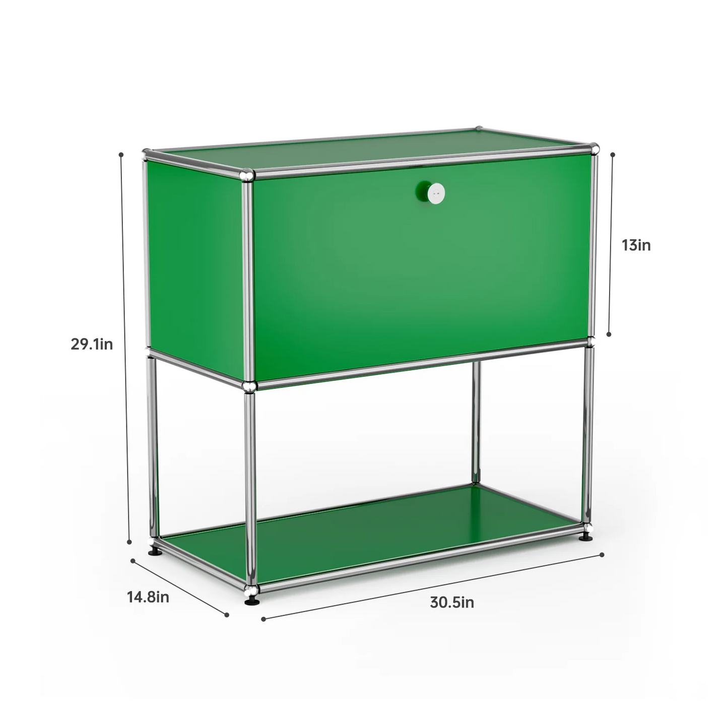 Modern Storage Cabinet Stainless Metal Organizer TV Stand