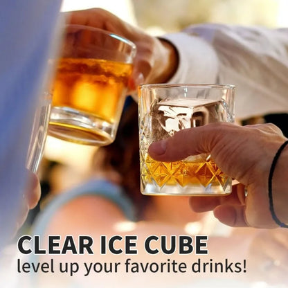 1PCS Black Ice Ball Maker 2 Inch Crystal Ice Cube Maker Mold 8 Hole Design Ice Cube Mold for Cocktail Whiskey Ideal Gift for Men
