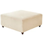 T-Shape Jacquard Square Stool Cover Ottoman Stool Cover Elastic Sofa Footrest Slipcovers for Living Room Office Home Decor