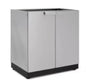 Outdoor Kitchen with Roof Cover Weather-Resistant BBQ Cabinet Set Stainless Steel Garden Kitchen Island with Grill Station