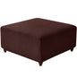 T-Shape Jacquard Square Stool Cover Ottoman Stool Cover Elastic Sofa Footrest Slipcovers for Living Room Office Home Decor