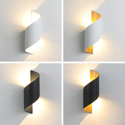 LED Wall Light Spiral Design 12W Modern Indoor Wall Light Waterproof Outdoor Nordic Wall Light Indoor Wall Light Home Decor