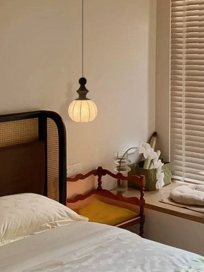 Japanese Style Silk LED Pendant Lights Living Dining Room Kitchen Food Tables Bedroom Nordic Chandelier Home Decor Light Fixture