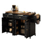 60" Mobile Kitchen Islands Rolling Trolleys Kitchen Island Table
