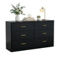 Modern White 6-Drawer Dresser for Bedroom