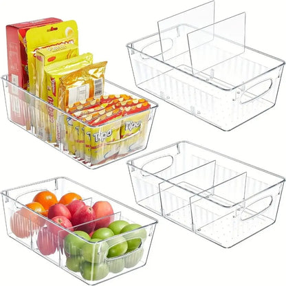 Divider Storage Box Freshness preservation Transparent Refrigerator storage box Refrigerator fresh-keeping storage box
