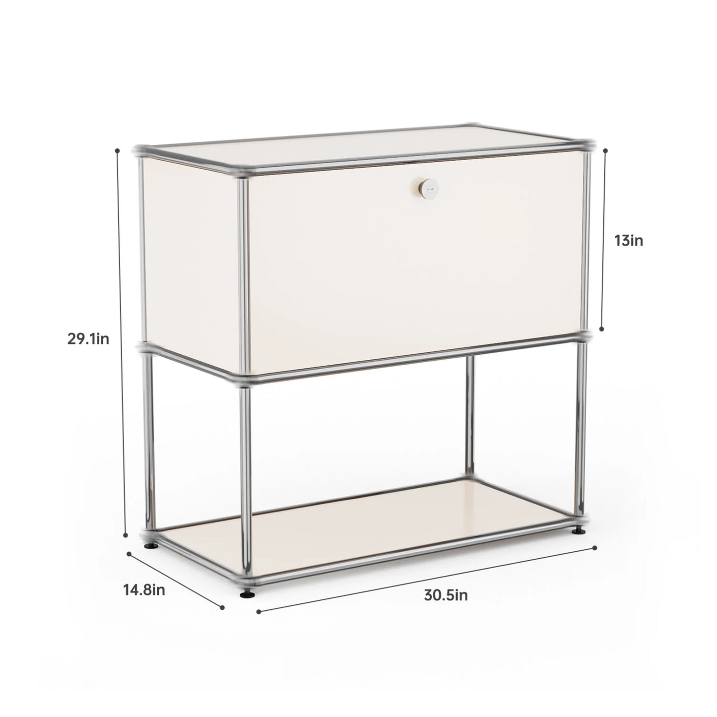 Modern Storage Cabinet Stainless Metal Organizer TV Stand