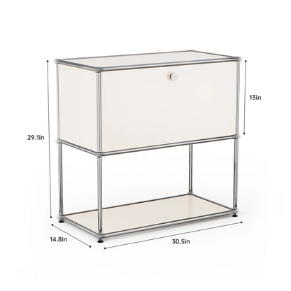 Modern Storage Cabinet Stainless Metal Organizer TV Stand