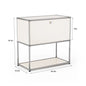 Modern Storage Cabinet Stainless Metal Organizer TV Stand