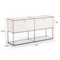 Modern Storage Cabinet Stainless Metal Organizer TV Stand