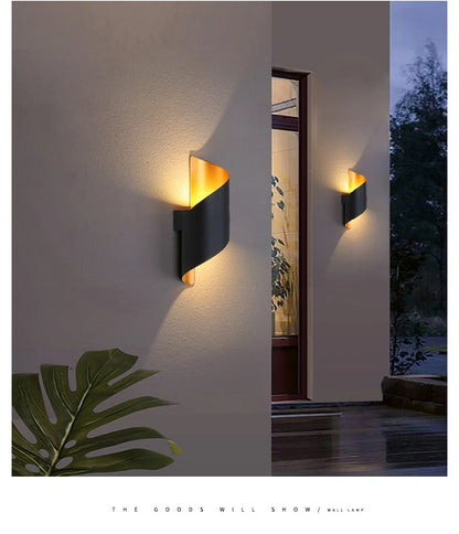 LED Wall Light Spiral Design 12W Modern Indoor Wall Light Waterproof Outdoor Nordic Wall Light Indoor Wall Light Home Decor