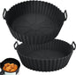 Airfryer Silicone Basket Reusable Baking Tray Silicone Mold for AirFryer Pizza Fried Chicken Basket Air Fryer Liners Accessories