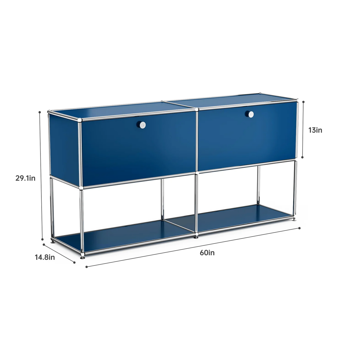 Modern Storage Cabinet Stainless Metal Organizer TV Stand