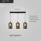Modern Smoky gray Glass Chandeliers For Dining Tables Living Room Kitchen Office Coffee Hanging Lamp Nordic Home Pendan Light