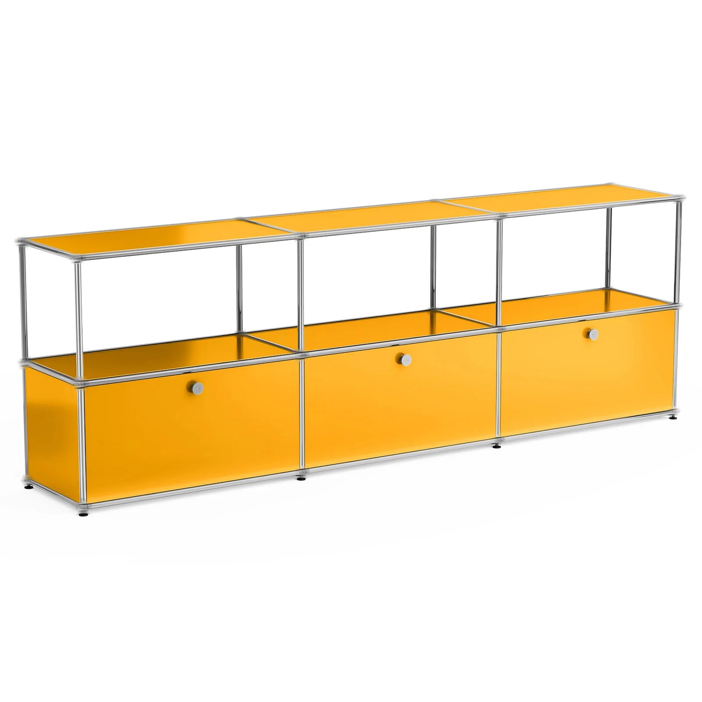 Modern Storage Cabinet Stainless Metal Organizer TV Stand