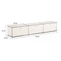 Modern Storage Cabinet Stainless Metal Organizer TV Stand