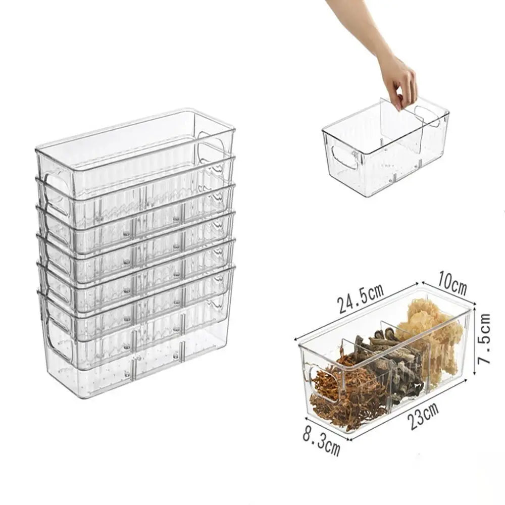 Divider Storage Box Freshness preservation Transparent Refrigerator storage box Refrigerator fresh-keeping storage box