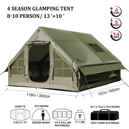 Army Green Waterproof Windproof Inflatable Tent