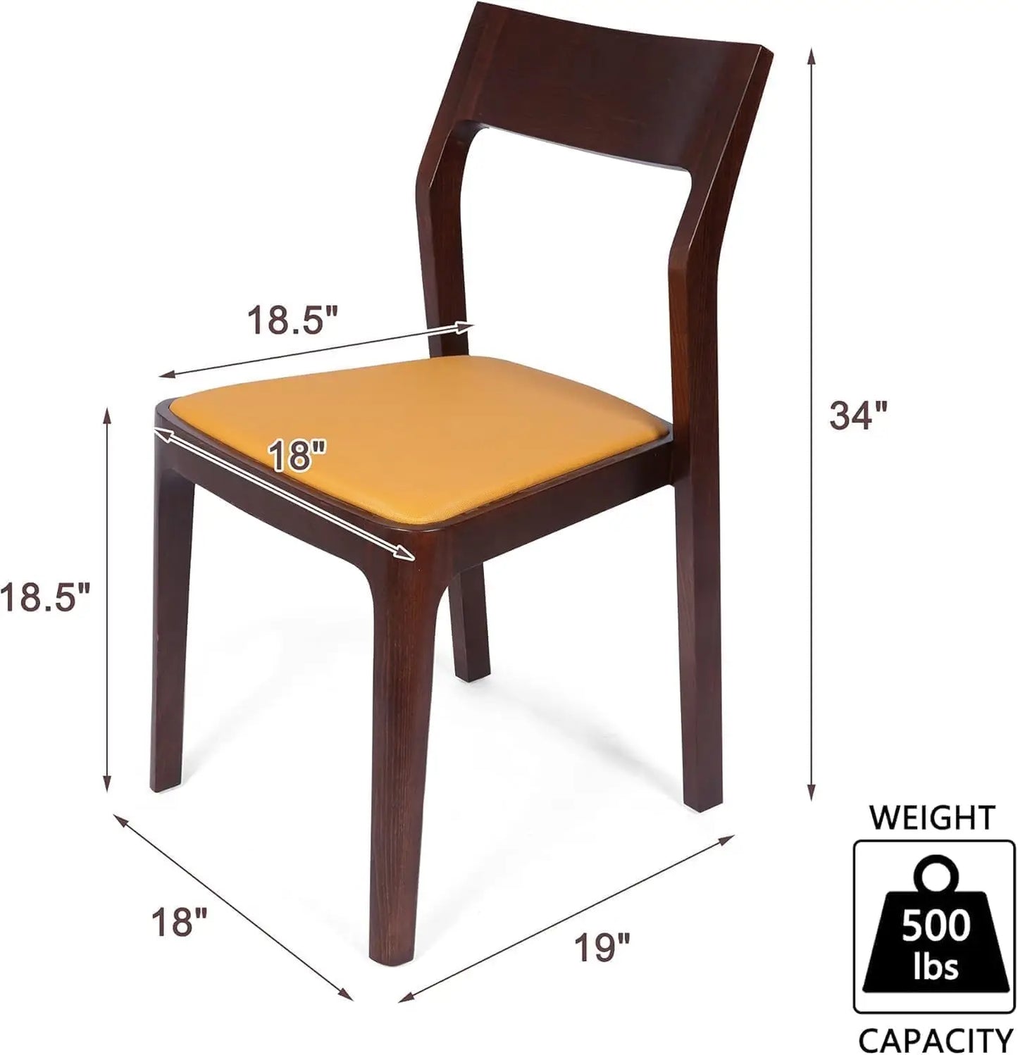 Fully Assembled Kitchen Dining Chairs Set of 2