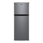 Kitchen Helper Galanz 4.6. Cu ft Two Door Mini Refrigerator with Freezer, Stainless Steel, New, Width 19.13"