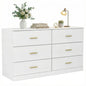 Modern White 6-Drawer Dresser for Bedroom