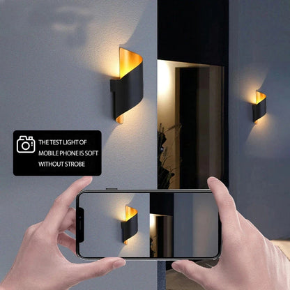 LED Wall Light Spiral Design 12W Modern Indoor Wall Light Waterproof Outdoor Nordic Wall Light Indoor Wall Light Home Decor