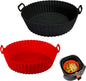 Airfryer Silicone Basket Reusable Baking Tray Silicone Mold for AirFryer Pizza Fried Chicken Basket Air Fryer Liners Accessories