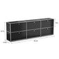 Modern Storage Cabinet Stainless Metal Organizer TV Stand