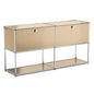 Modern Storage Cabinet Stainless Metal Organizer TV Stand