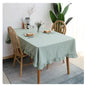 100% Cotton Table Cloth Washable Tablecloth for Wedding Party Dining Banquet Decoration Luxuriou Table Cover Flounce Stitching