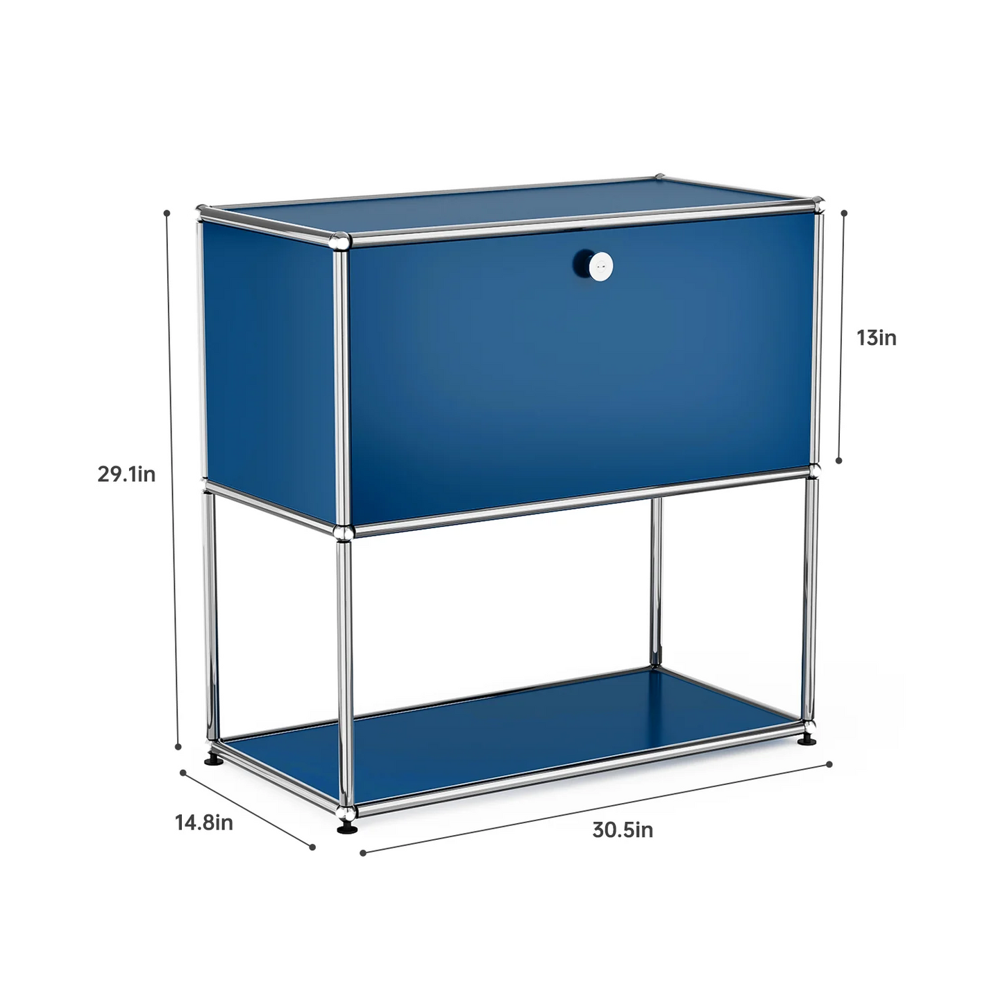 Modern Storage Cabinet Stainless Metal Organizer TV Stand