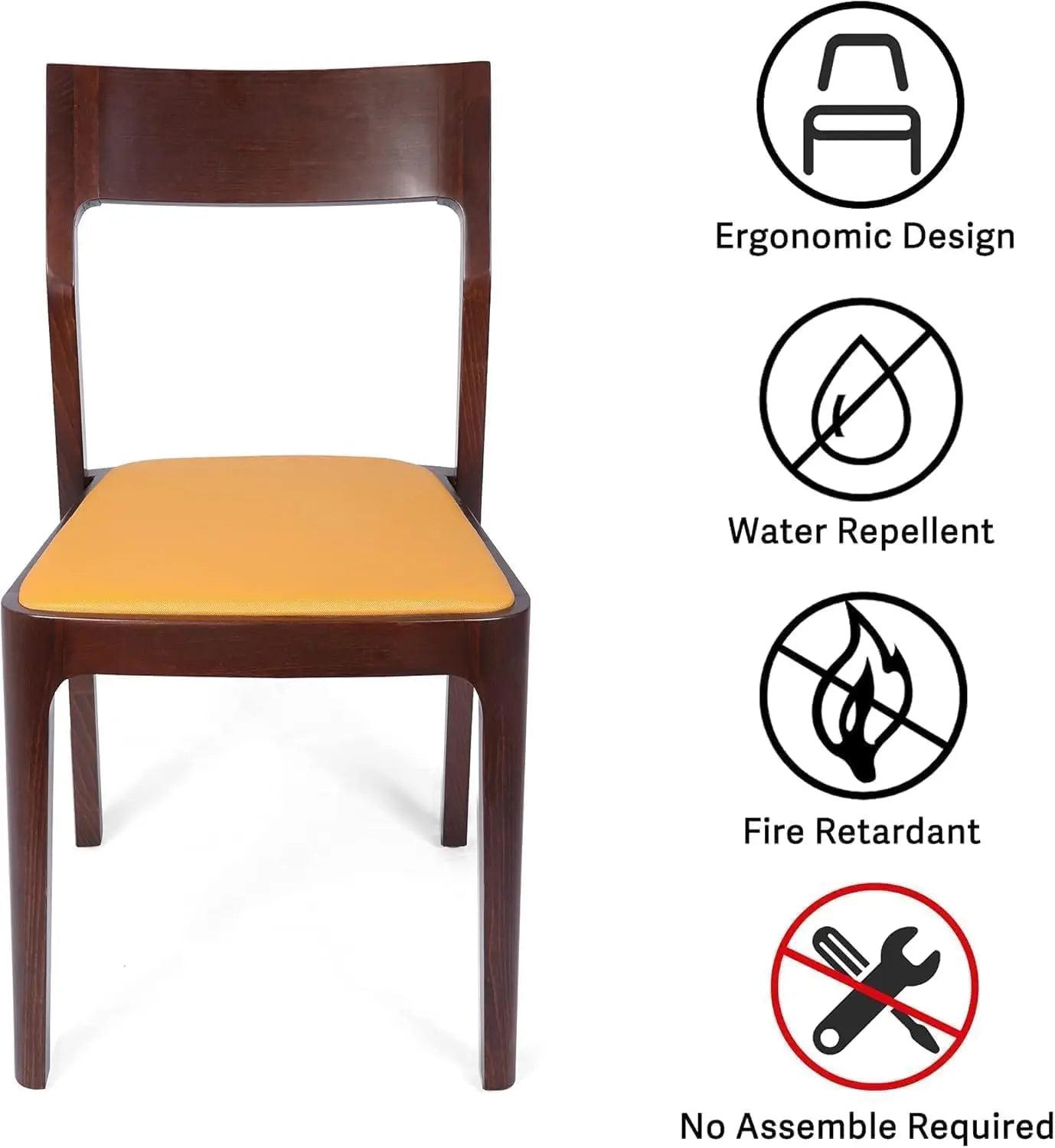 Fully Assembled Kitchen Dining Chairs Set of 2