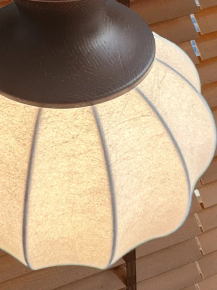 Japanese Style Silk LED Pendant Lights Living Dining Room Kitchen Food Tables Bedroom Nordic Chandelier Home Decor Light Fixture