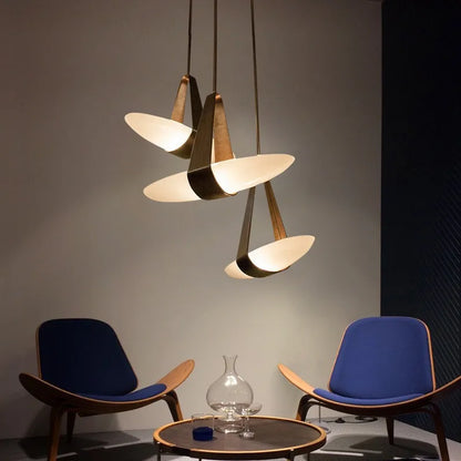 Nordic Designer Leather LED Chandelier Kitchen Coffee Tables Dining Room Bedroom Bedside Bar Art Pendant Lights Home Decor Lamps