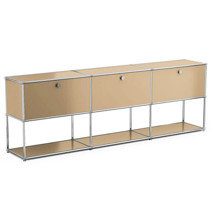 Modern Storage Cabinet Stainless Metal Organizer TV Stand